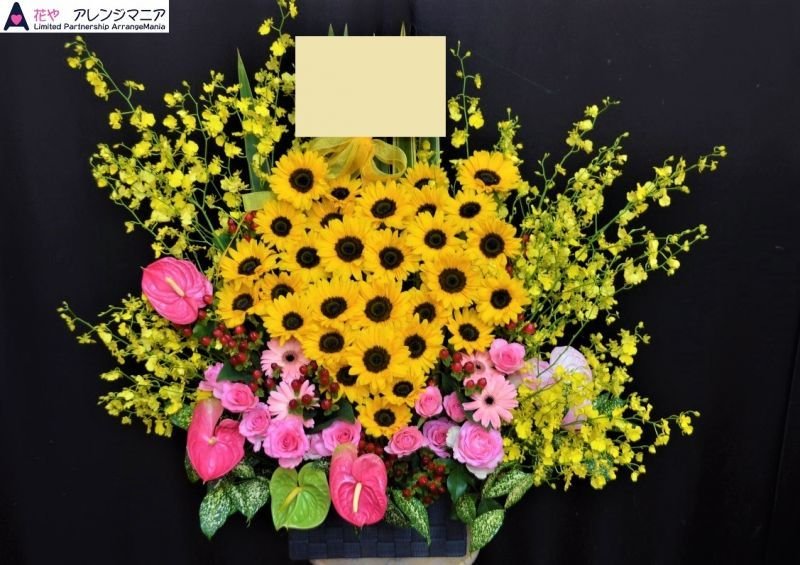 画像1: 予算で選ぶ　豪華ヒマワリアレンジ【予算15000円】 (1)