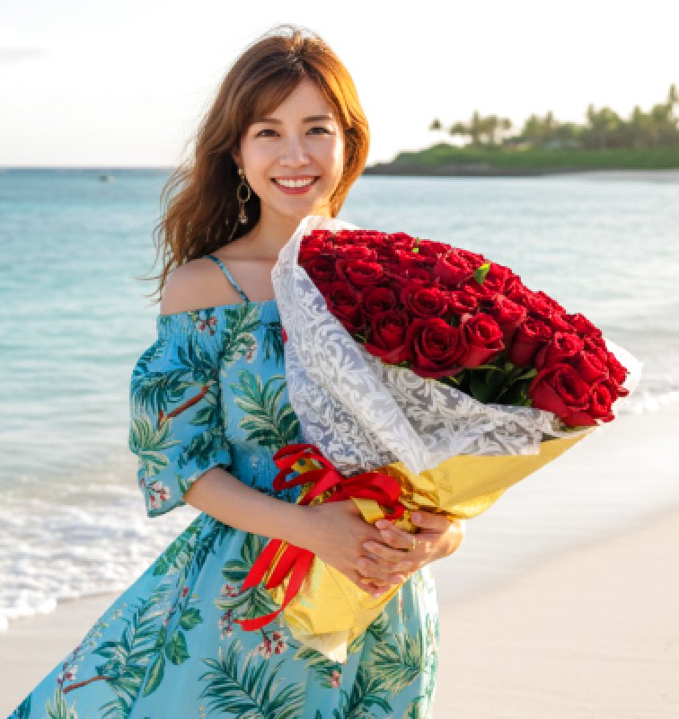 画像1: 沖縄 プロポーズ 赤バラ108本の花束｜ホテル配達・サプライズ対応 (1)