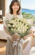 画像3: 沖縄 プロポーズ 白バラ60本とカスミソウの花束 (3)