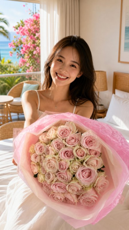画像3: プロポーズ 花束 ピンクバラ30本（沖縄配達対応） (3)