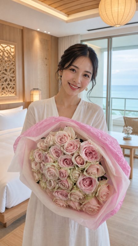 画像1: プロポーズ 花束 ピンクバラ30本（沖縄配達対応） (1)