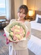 画像1: 沖縄でプロポーズ 白薔薇＆ピンクバラ40本かすみ草の花束（沖縄配達対応） (1)